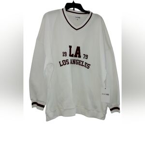 OrangeKiss White LA Los Angeles Sweatshirt